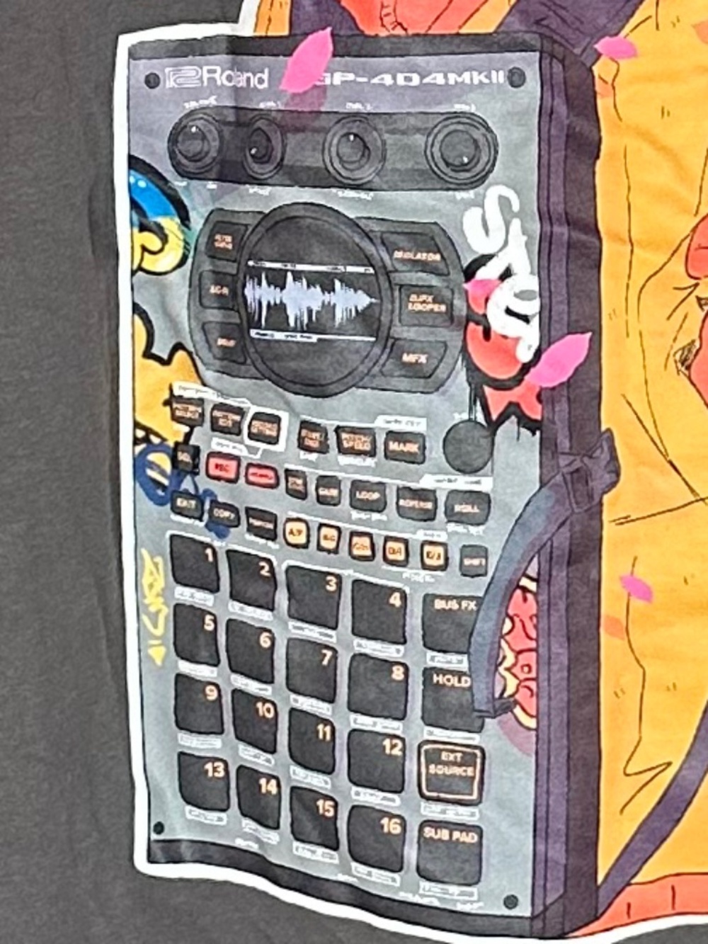Men's - ROLAND SP-404 MkII Creative Sampler and Effector T-Shirt - RARE - Size L - Picture 10 of 13